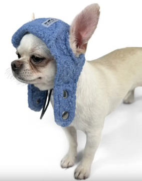 Шапка DogsBomba Авиатор тедди синяя