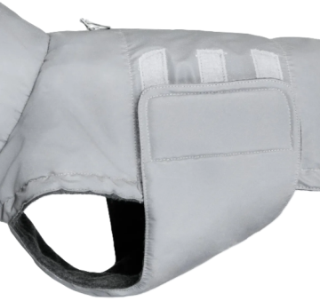 Рефлективна утеплена куртка для такс і схожих порід собак Cloud7 Brooklyn Dachshound Сірий