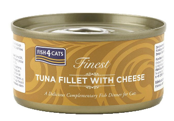 Натуральный влажный корм для кошек Fish4Cats Finest Филе тунца с сыром