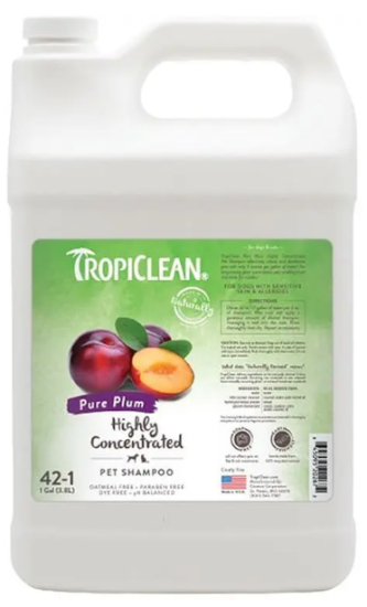 Шампунь TropiClean чистая слива дезодорирующий концентрат для собак и кошек