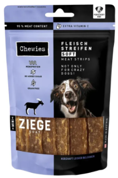 Мясное натуральное лакомство для собак 100% Козлятина Chewies Fleischstreifen Soft Ente для всех возрастов