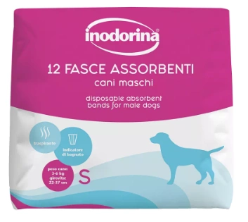 Гігієнічний абсорбуючий пояс Inodorina Pannolini Fasce Assorbenti Cani Maschi для кобелів з індикатором вологості