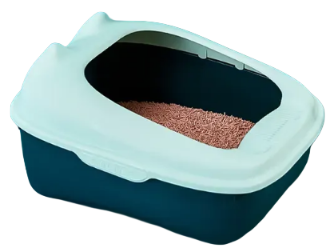 Туалет для котів з лопаткою Derby Plastic Cat Litter Box, green