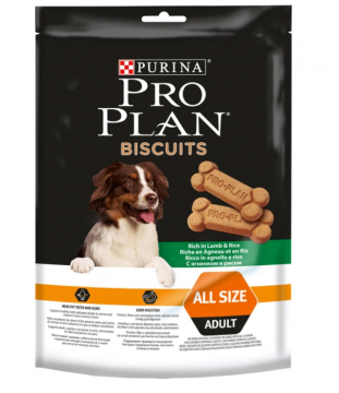 Purina Pro Plan Лакомство для взрослых собак Biscuits печенье с ягненком и рисом