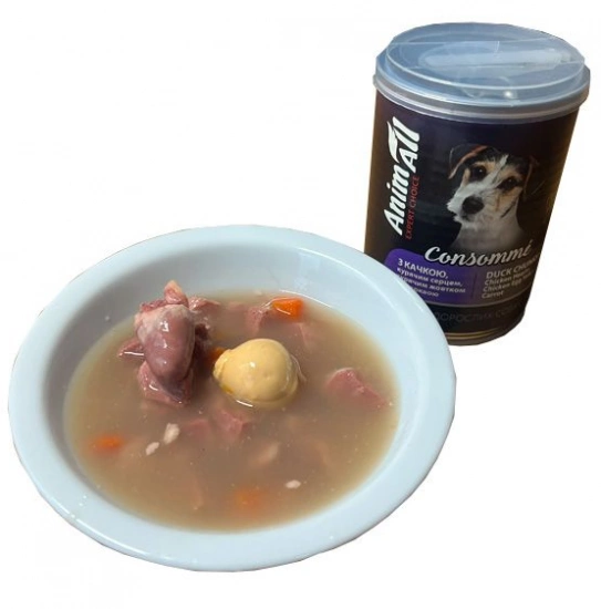 AnimAll Консоме з качкою, курячим серцем і курячим жовтком