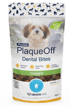 Ласощі PlaqueOff Dental Bites Veggie для здоров’я порожнини рота у собак