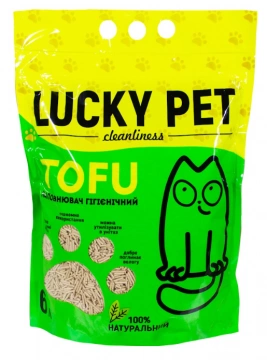 Наполнитель Lucky Pet с тофу для кошачьего туалета классический