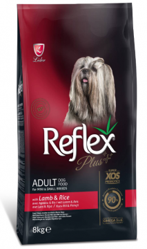 Reflex Plus Полноценный и сбалансированный сухой корм для собак малых пород с ягненком.