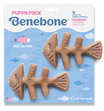 Игрушка для собак Benebone 2-Pack Puppy Fishbone Tiny