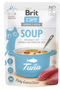 Корм вологий "Суп" для котів Brit Care Soup with Tuna з тунцем