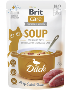 Корм вологий "Суп" для котів Brit Care Soup with Duck з качкою