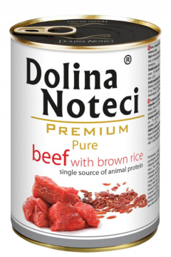 Dolina Noteci Pure для собак с аллергией с говядиной и коричневым рисом