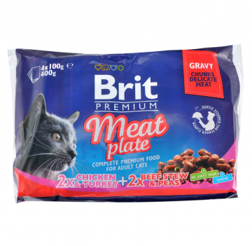 Brit Premium Cat Набор паучей "Мясная тарелка"