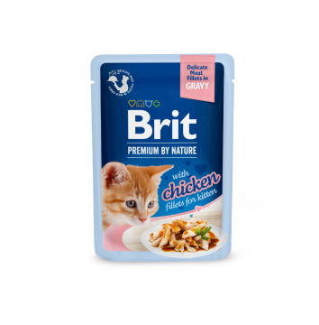 Brit Premium Куряче філе в соусі для кошенят