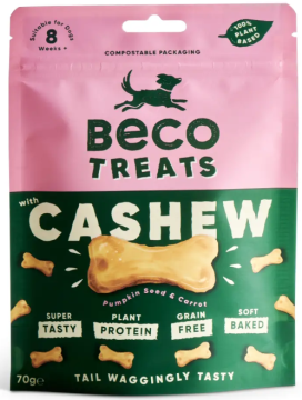 Beco Pets Печенье для собак с кешью с тыквенными семечками и морковью