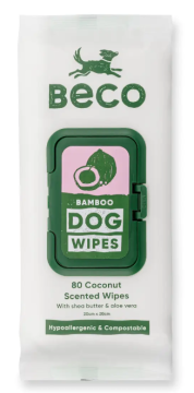 Beco Pets Влажные салфетки биоразлагаемые бамбуковые с ароматом кокоса