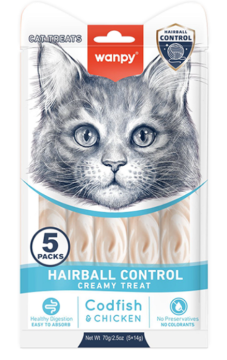 Wanpy Functional Creamy Lickable Treat Hairball Control