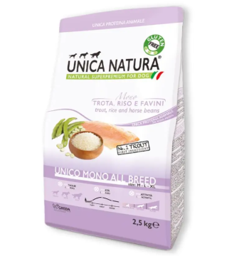 Gheda Unica Natura Unico All breed Mono - Trout з фореллю, рисом та кінськими бобами