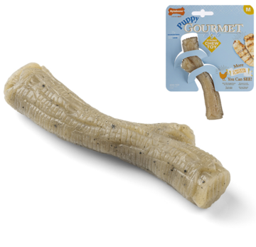 Nylabone Gourmet Puppy Stick Chicken ветка жевательная игрушка для щенков, вкус курицы