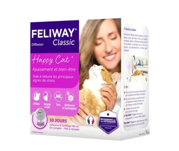 Ceva Feliway Classic (Феливей Классик) диффузор + сменный блок – успокаивающее средство для кошек во время стресса, 48 мл