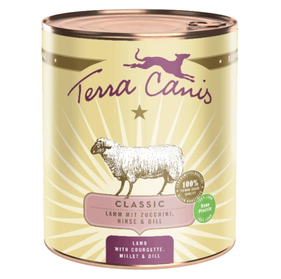 Влажный корм для собак Ягненок с пшеном, кабачком Classic Menu Terracanis