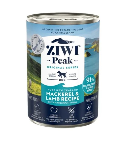 Полнорационный влажный корм для собак Ziwi Peak Original Series Mackerel & Lamb Recipe Скумбрия и Ягнятина