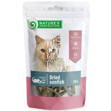 Nature's Protection Лакомство для котов, сушеные солнечные окуни