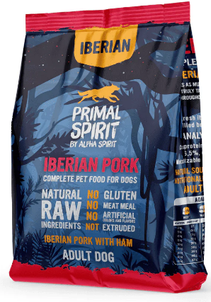 Полнорационный корм для собак PRIMAL SPIRIT IBERIAN HAM DOG FOOD с иберийской свининой и ветчиной. 