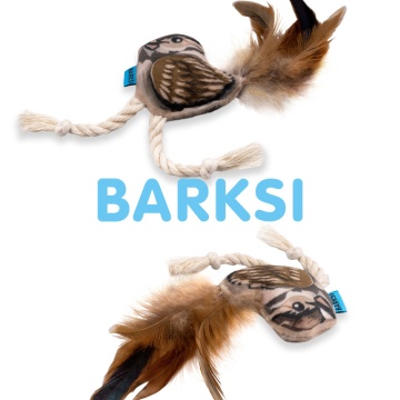 Игрушка для Кошек Barksi Воробей с колокольчиком и перьями