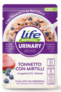 Вологий корм LifeCat urinary tuna with blueberries з тунцем та чорницею для підтримки сечовидільної системи котів