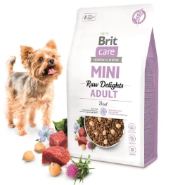 Корм сухой Brit Care Mini Raw Delights Beef говядина для собак малых пород 