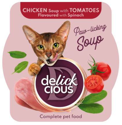 Delickcious Суп з курки з томатами та додаванням шпинату