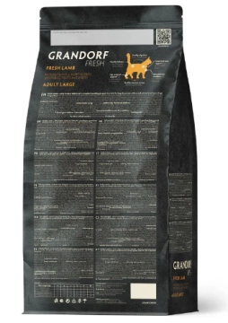 Grandorf FRESH LAMB & SWEET POTATO ADULT LARGE CAT - сухой корм для взрослых кошек больших пород ягненка с бататом