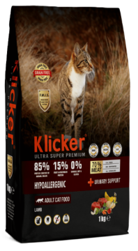 Сухой корм Klicker для взрослых кошек ГИПОАЛЛЕРГЕННЫЙ с ягненком