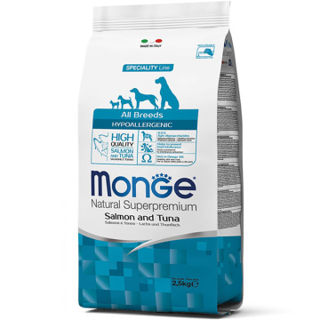 Monge All Breeds Adult Hypoallergenic Salmon & Tuna з лососем та тунцем для собак усіх порід