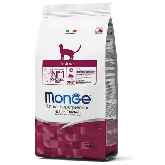 Monge Cat Adult Indoor для взрослых домашних кошек с низкой физической активностью