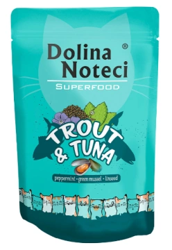 Пауч Dolina Noteci Superfood для кошек с форелью и тунцом