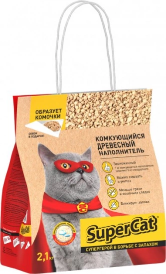 Super Cat Древесный комкующийся