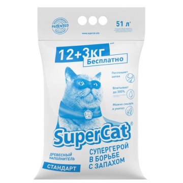 Super Cat Стандарт, Деревний наповнювач для котів без аромату