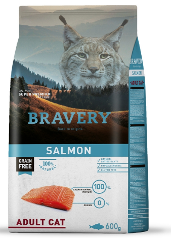 Сухой корм для кошек BRAVERY Salmon Adult Cat с лососем