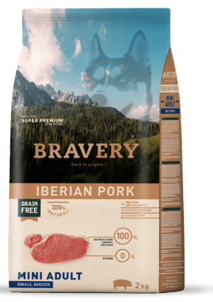 Сухий корм для собак дрібних порід BRAVERY Iberian Pork Mini Adult з іберійською свининою