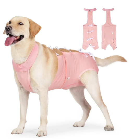 Дихаюча попона для собак Derby Breathable Pet Recovery Suite, Pink