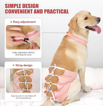 Дихаюча попона для собак Derby Breathable Pet Recovery Suite, Pink