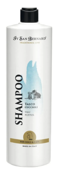 Шампунь Iv San Bernard Talc для кошенят і цуценят, з тальком, не дратує очі.