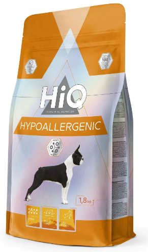 Сухой корм HiQ Hypoallergenic для взрослых собак всех пород с чувствительным пищеварением 