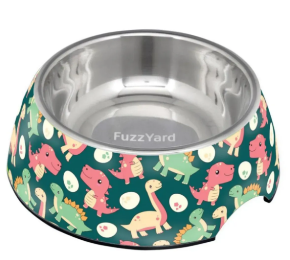 Миска для собак FuzzYard Dinosaur Land Зелений
