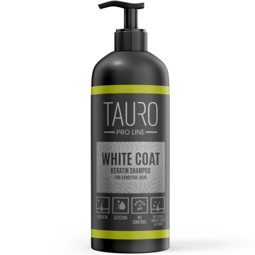 Tauro White coat Keratin Shampoo Для собак и кошек с белой шерстью, сохранение цвета, увлажнение, питание