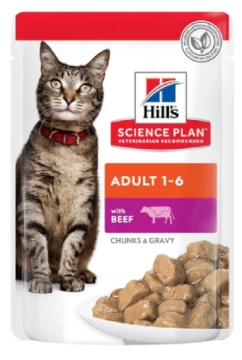 Влажный корм Hill's Science Plan Adult Cat with Beef, для кошек, с говядиной