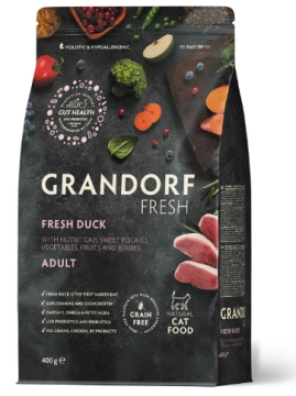 Grandorf FRESH DUCK & SWEET POTATO ADULT CAT - Сухой корм для взрослых кошек утка с бататом