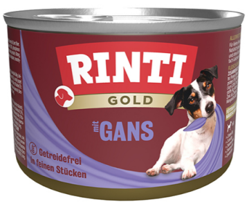 Rinti Gold mit Gans РИНТИ ГОЛД ГУСЬ, беззерновой полнорационный натуральный влажный корм для собак